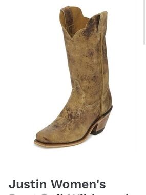 Justin Boots Distressed Tan Western Cowgirl Boot